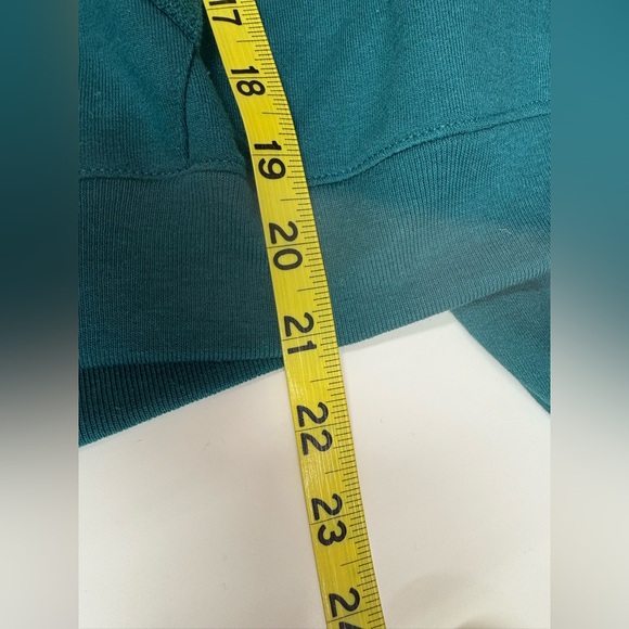 HANES crop top Teal Hoodie for Women - Picture 13 of 14